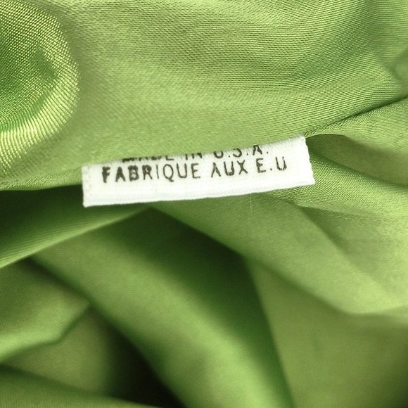 Theory Lime Green Plaid Tweed Wool Blend Knee Length Pencil Skirt Size 12 - Picture 9 of 15